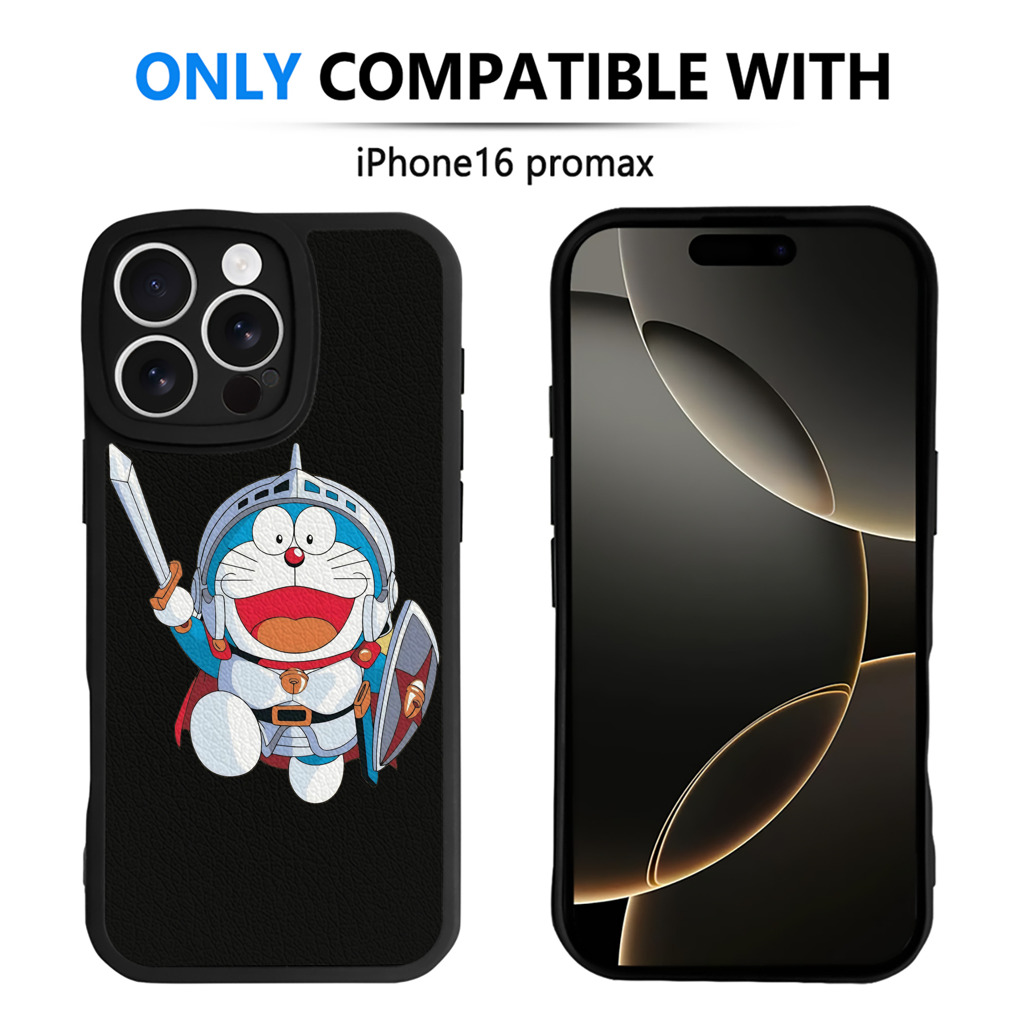 （画像用） ドラえもん Doraemon 【iPhone 16シリーズ対応】シリコンスマホケース（レザー調） 材質：シリコン